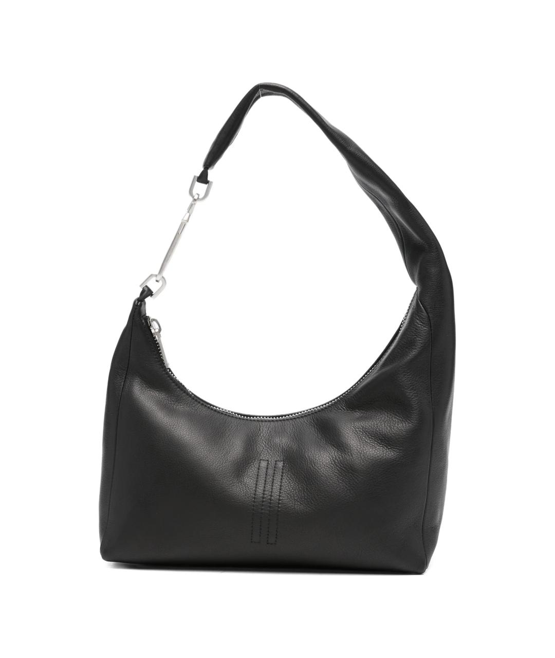 RICK OWENS Черная кожаная сумка на плечо, фото 1