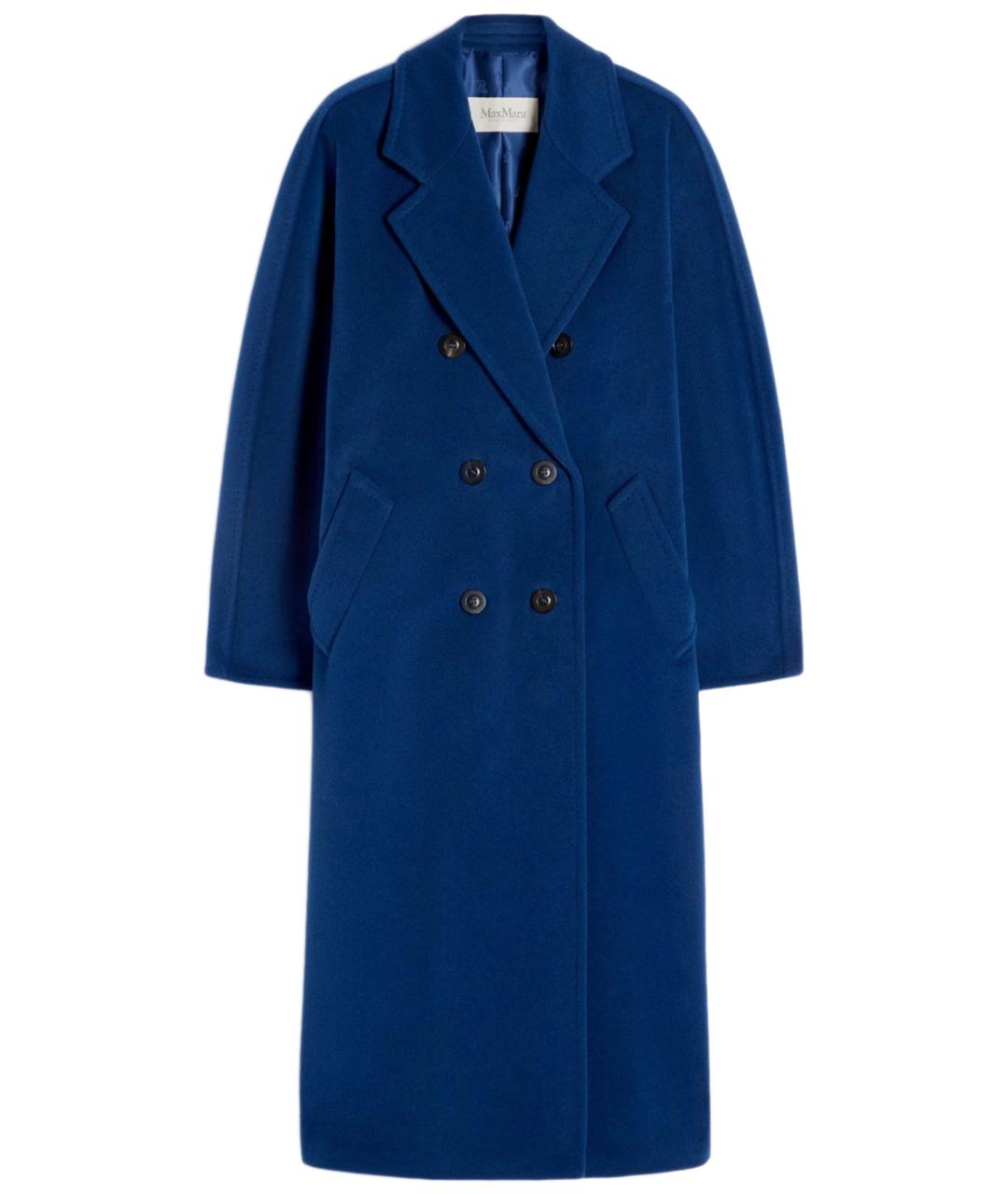 MAX MARA Синее шерстяное пальто, фото 1