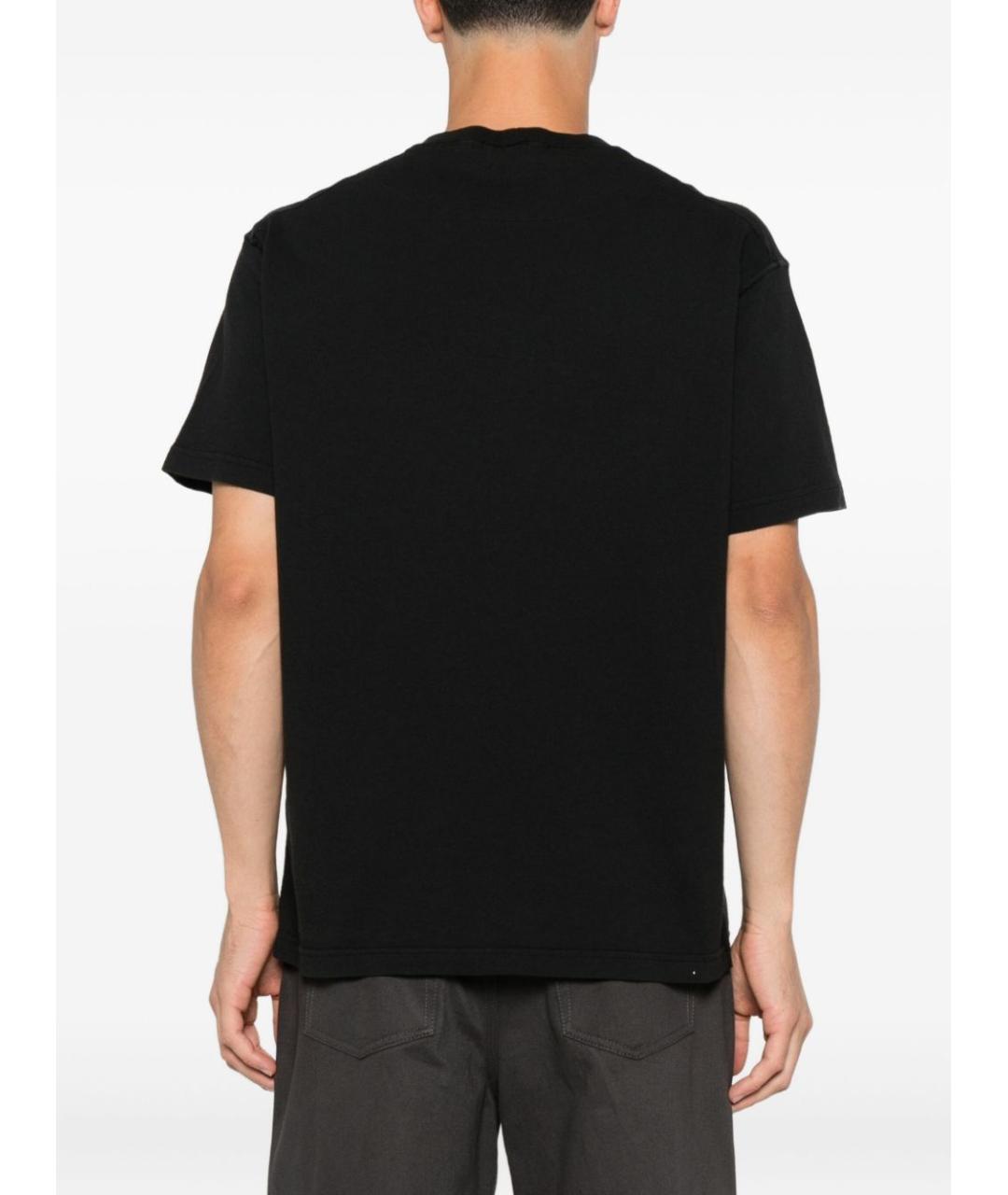 STONE ISLAND Черная хлопковая футболка, фото 3