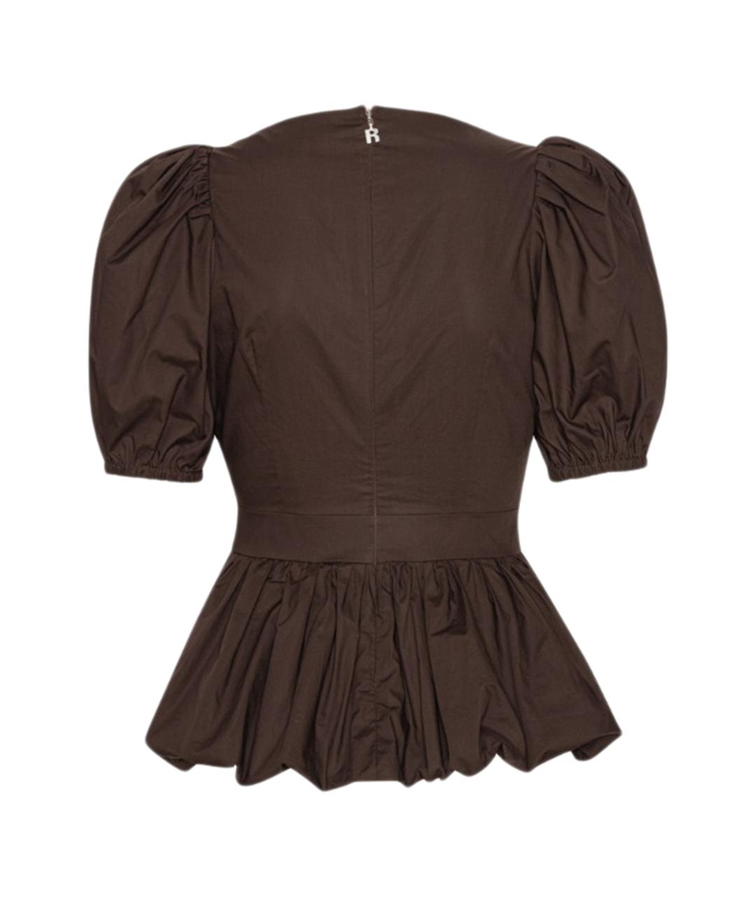 ROTATE Коричневая хлопковая блузы, фото 5