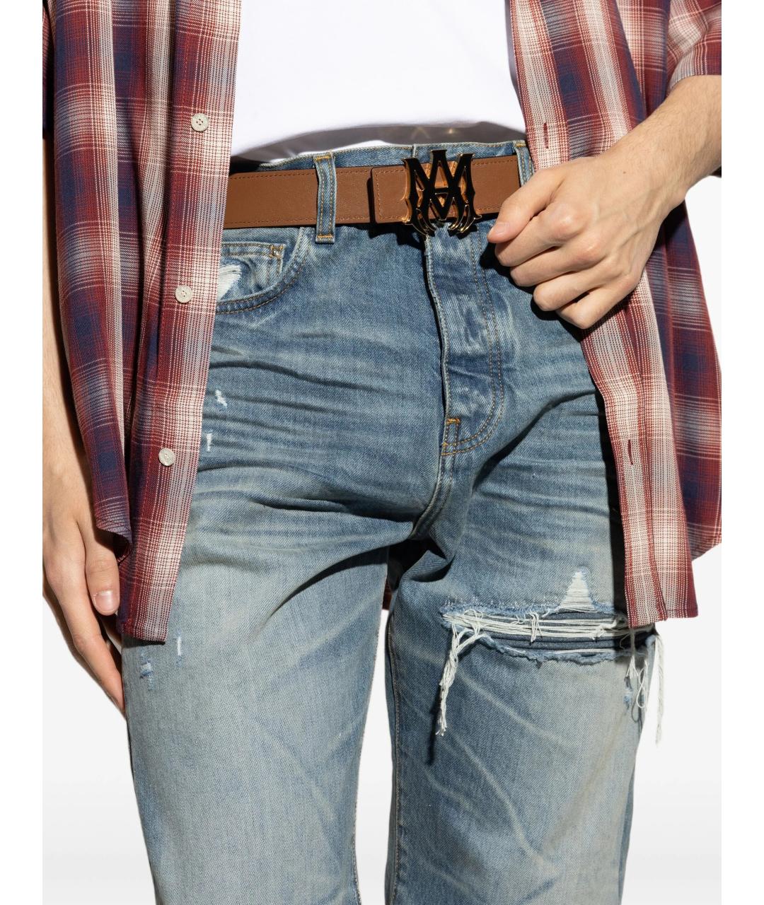 AMIRI Черный кожаный ремень, фото 5