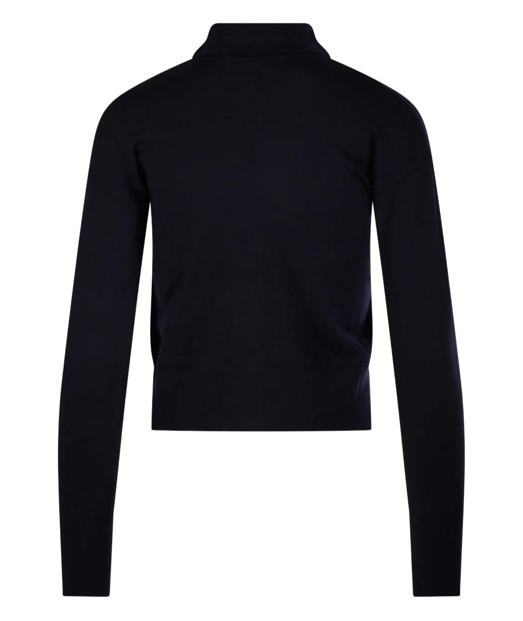 MAX MARA Темно-синий шерстяной кардиган, фото 2