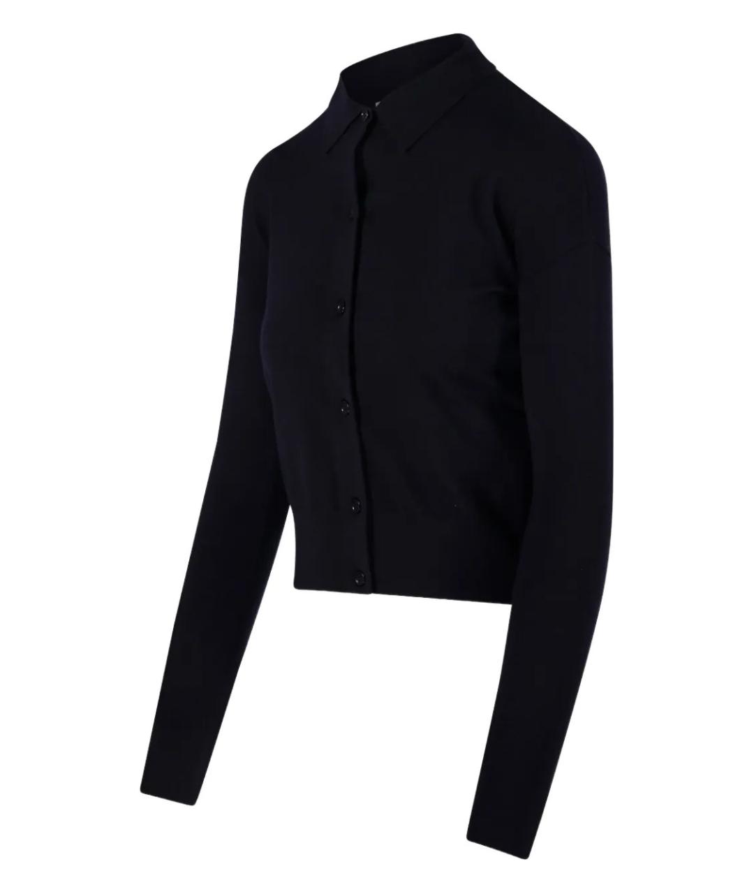 MAX MARA Темно-синий шерстяной кардиган, фото 3