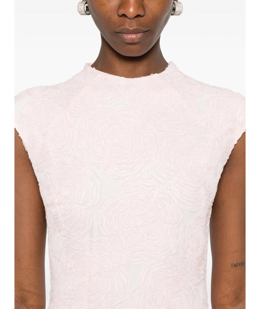 ROTATE Розовое полиэстеровое платье, фото 5