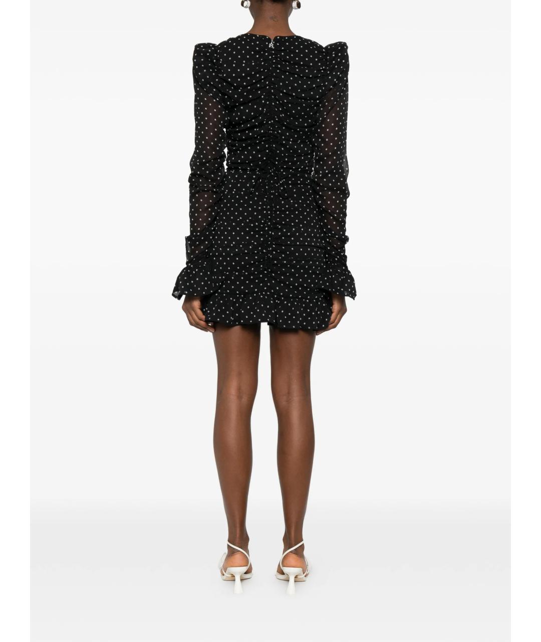 ROTATE Черное полиэстеровое повседневное платье, фото 4