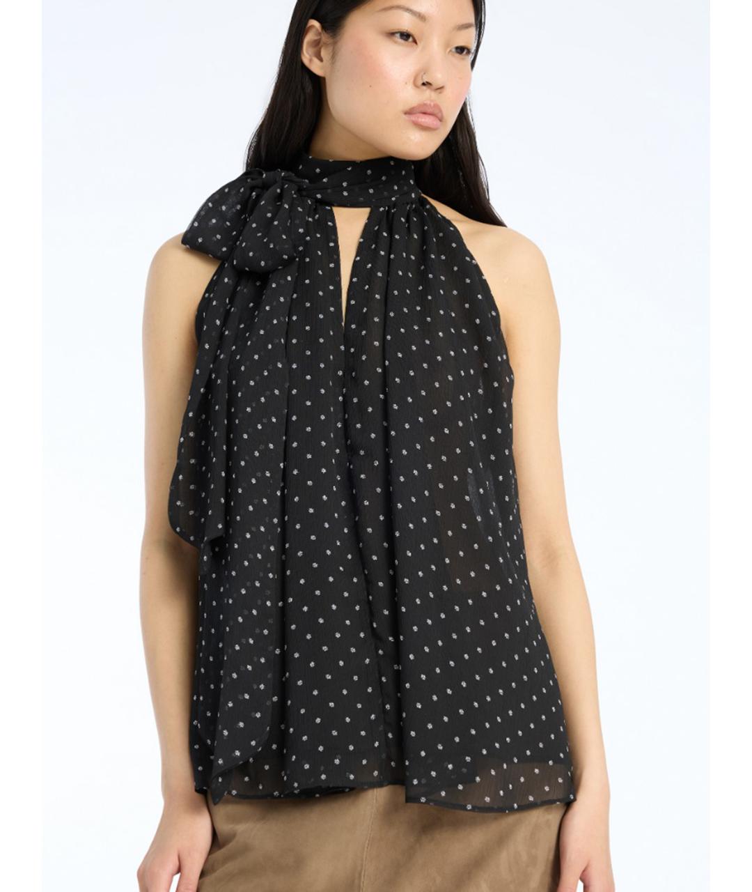 ROTATE Черная полиэстеровая блузы, фото 2