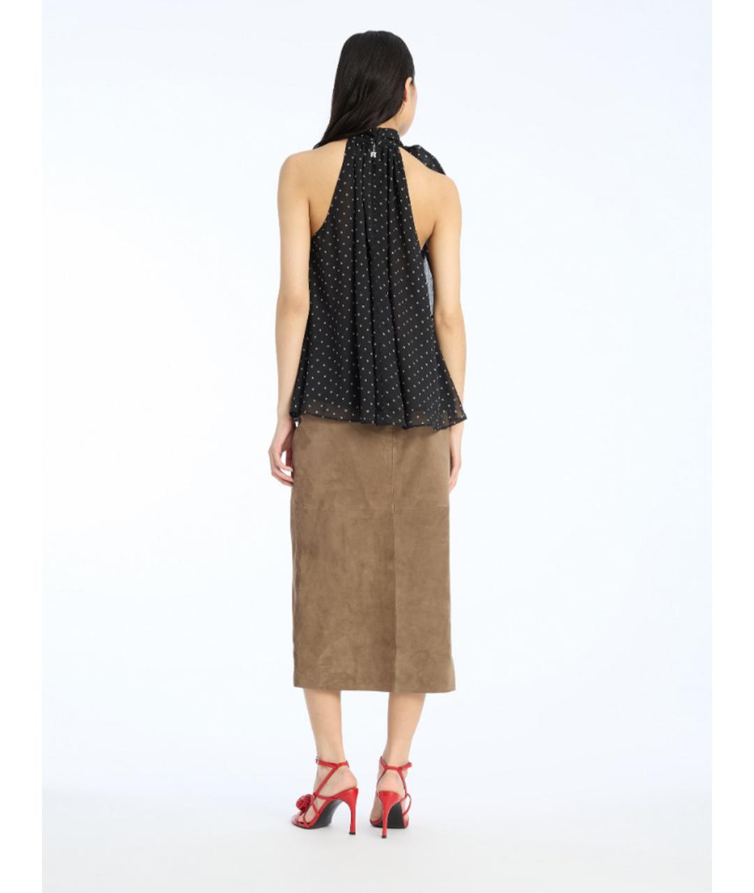 ROTATE Черная полиэстеровая блузы, фото 4