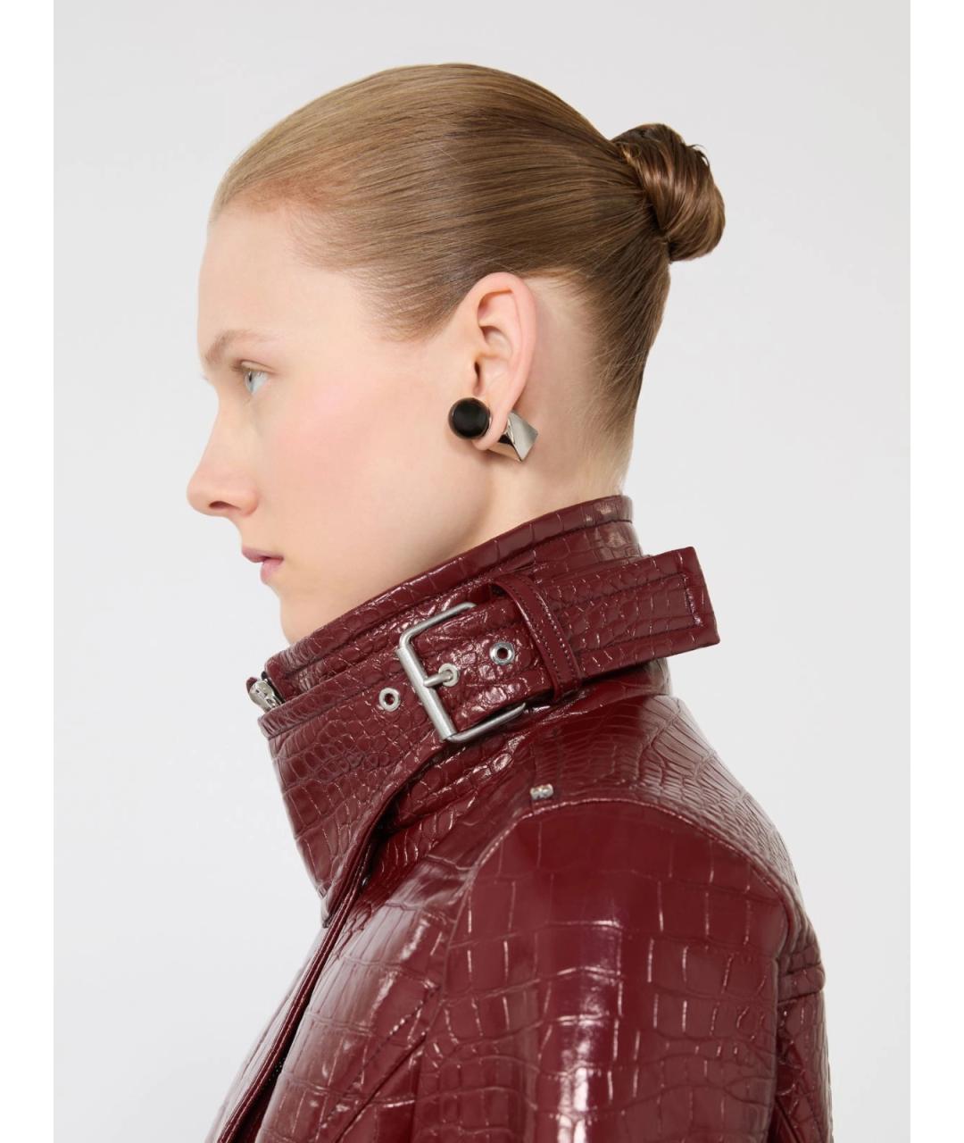 SPORTMAX Бордовая куртка, фото 6