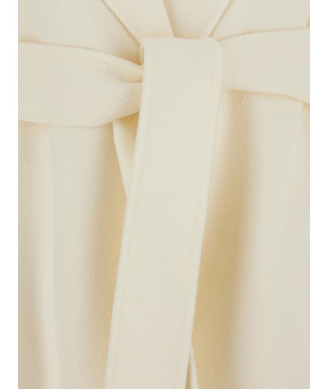 MAX MARA STUDIO Белое шерстяное пальто, фото 3
