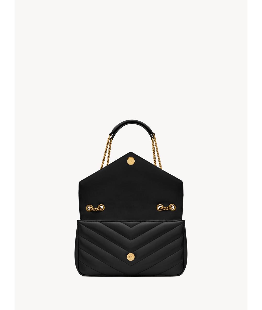 SAINT LAURENT Черная кожаная сумка через плечо, фото 4