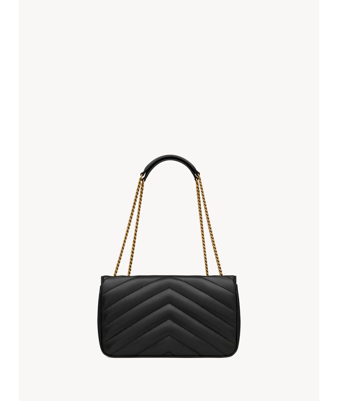 SAINT LAURENT Черная кожаная сумка через плечо, фото 6