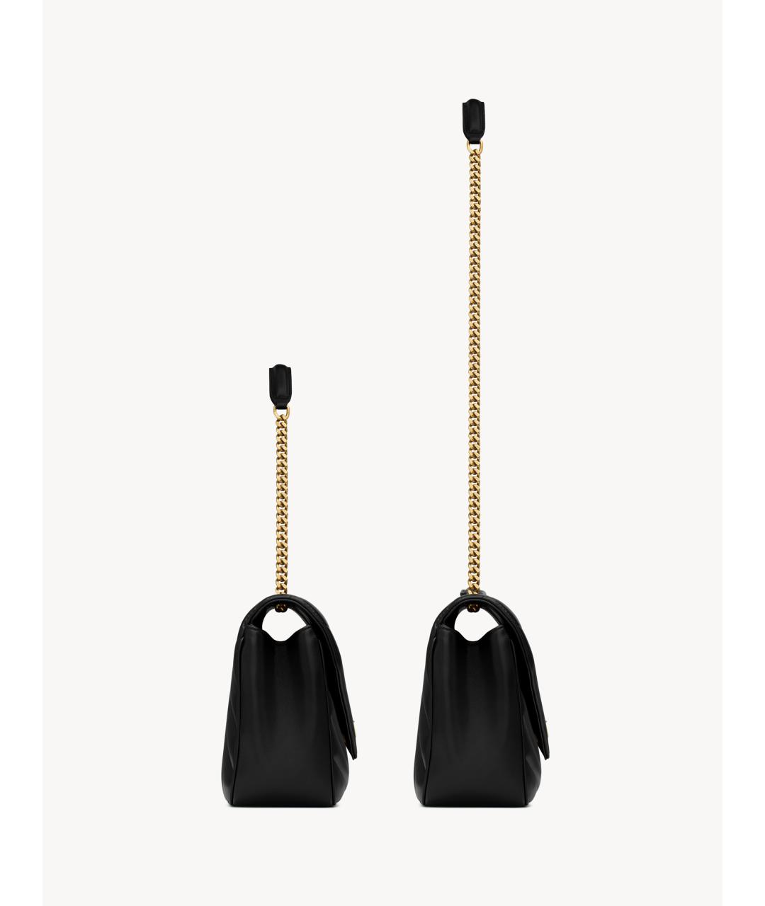 SAINT LAURENT Черная кожаная сумка через плечо, фото 5