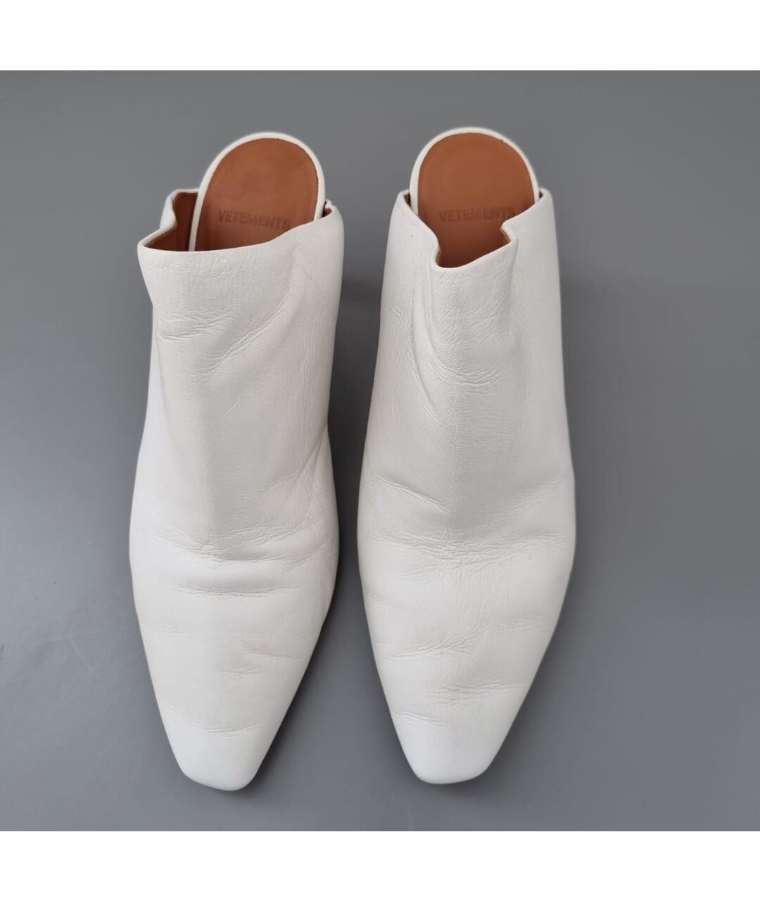 VETEMENTS Белые кожаные туфли, фото 2