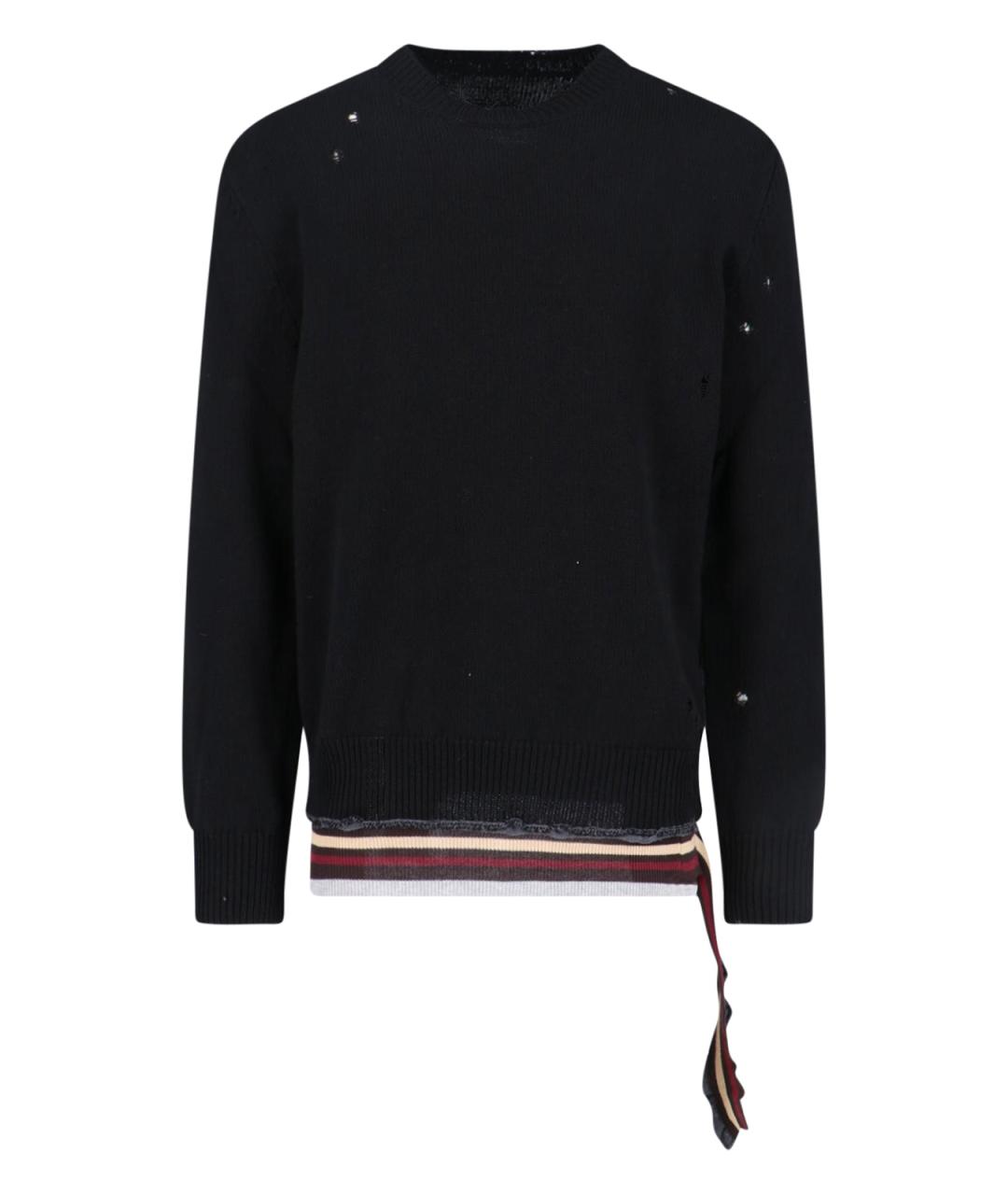 MM6 MAISON MARGIELA Черный хлопковый джемпер / свитер, фото 1