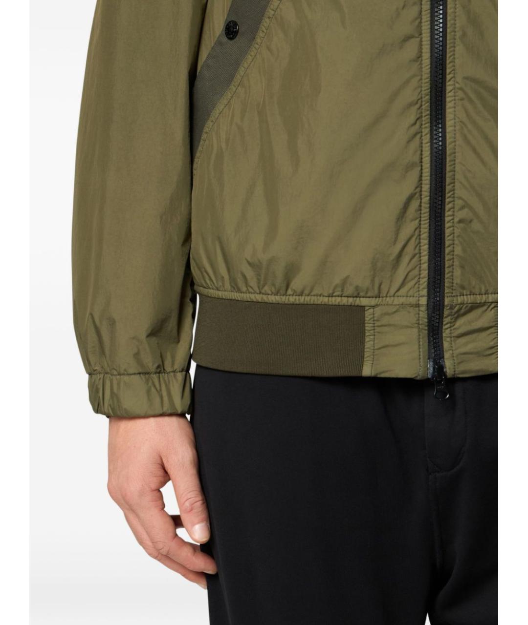STONE ISLAND Хаки синтетическая куртка, фото 3
