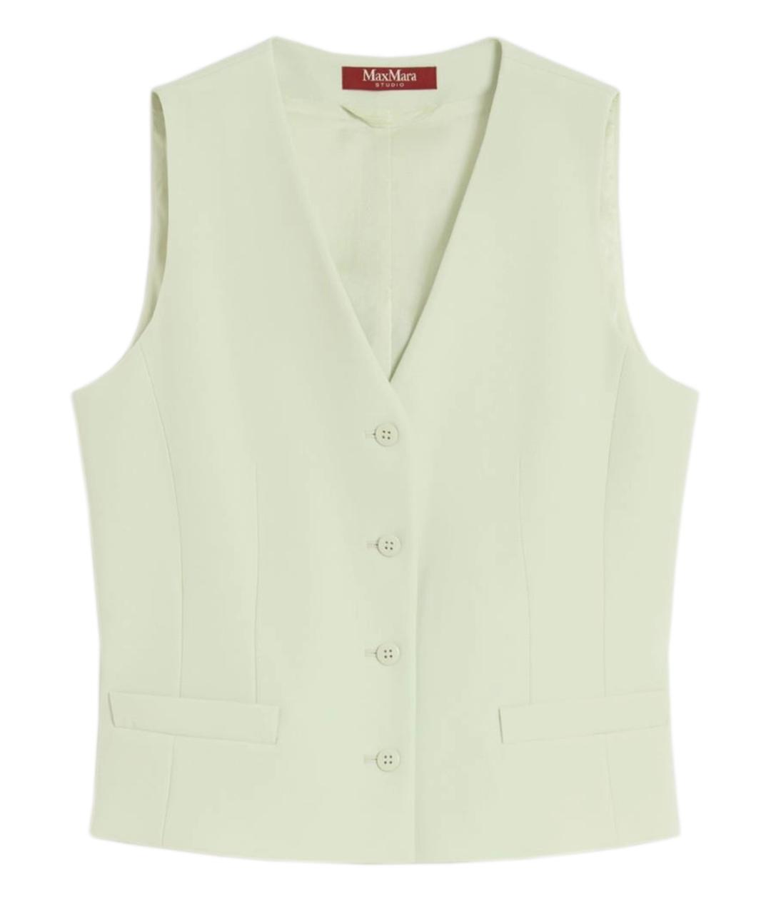 MAX MARA STUDIO Зеленый шерстяной жилет, фото 1