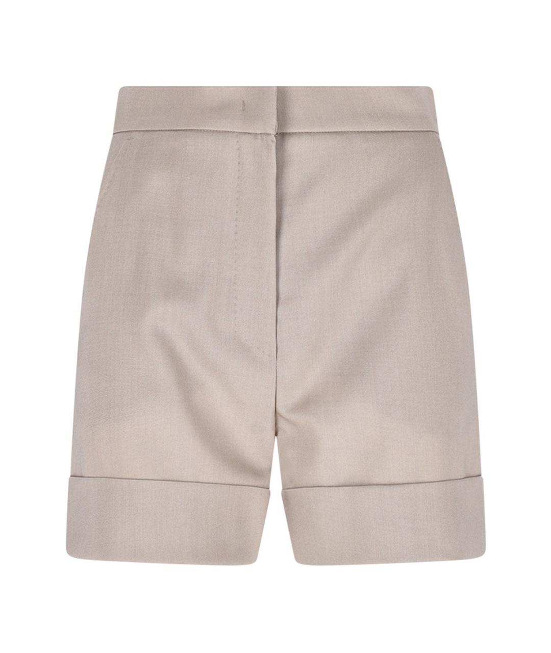 MAX MARA Бежевые шерстяные шорты, фото 1