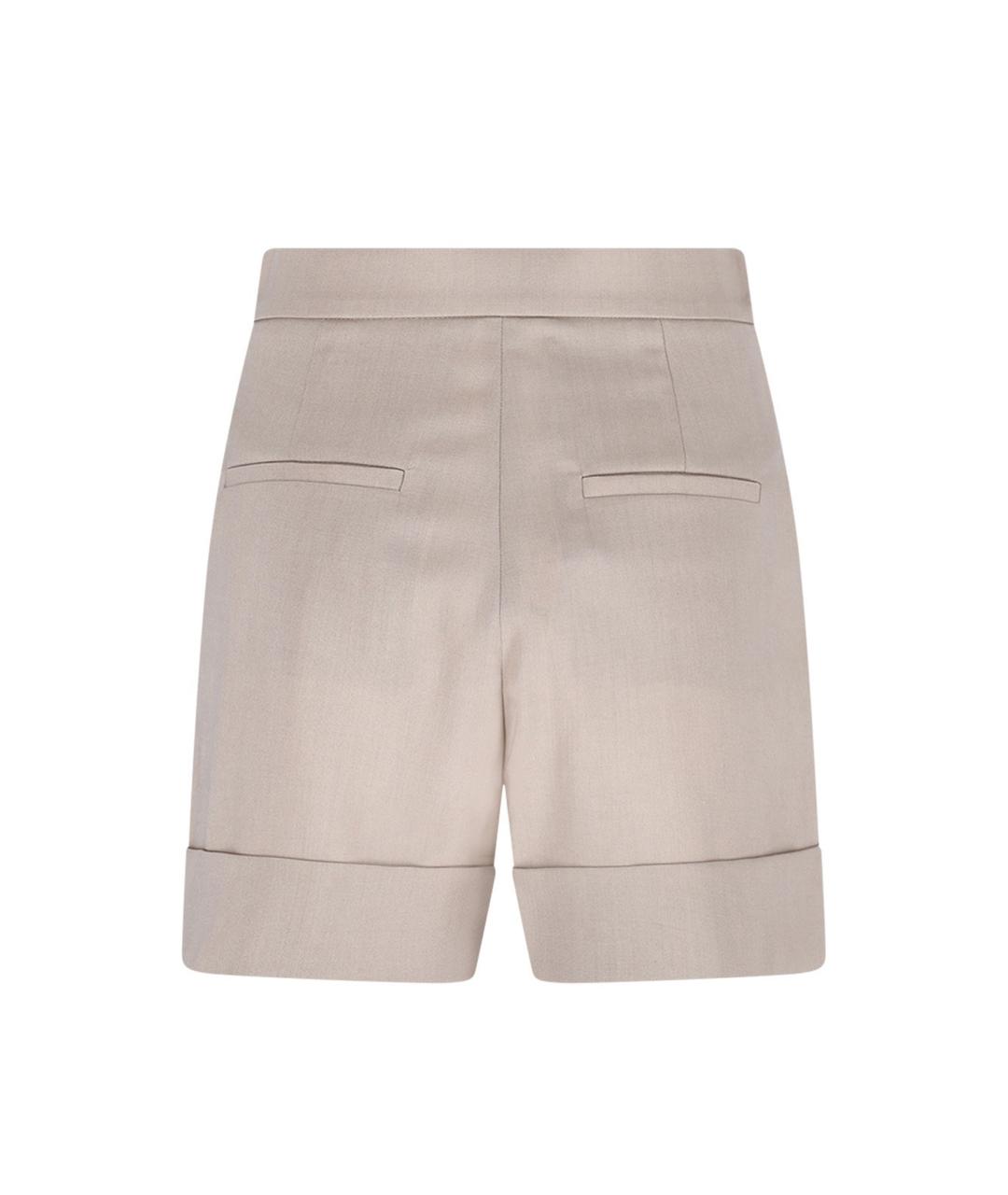 MAX MARA Бежевые шерстяные шорты, фото 2