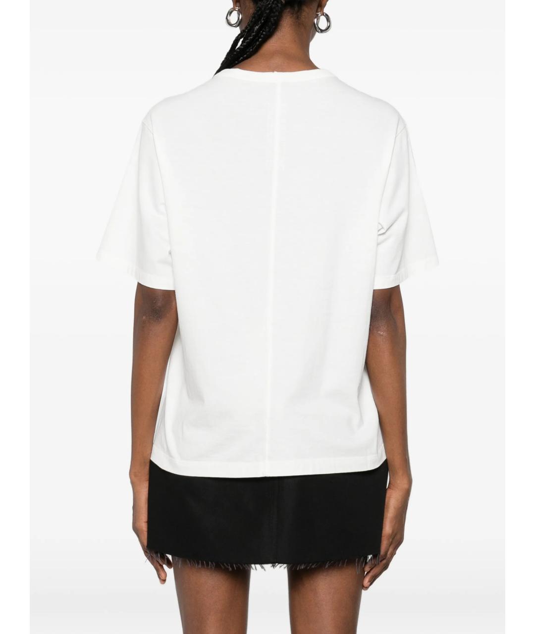 RICK OWENS Белая хлопковая футболка, фото 4