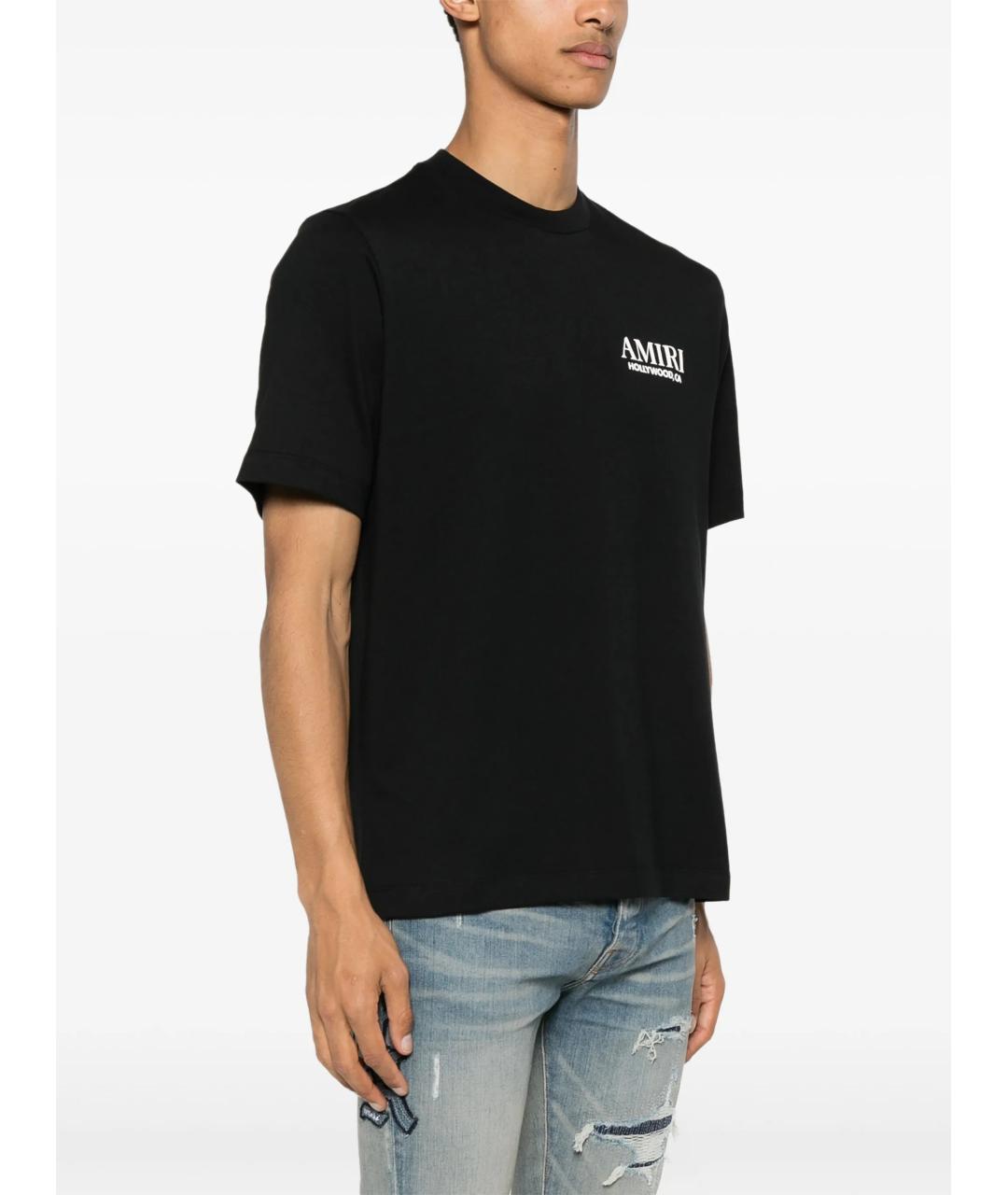 AMIRI Черная хлопковая футболка, фото 4