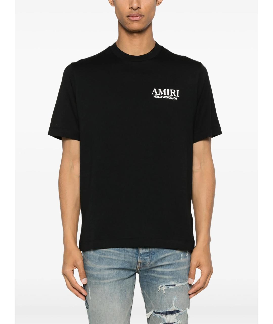 AMIRI Черная хлопковая футболка, фото 3
