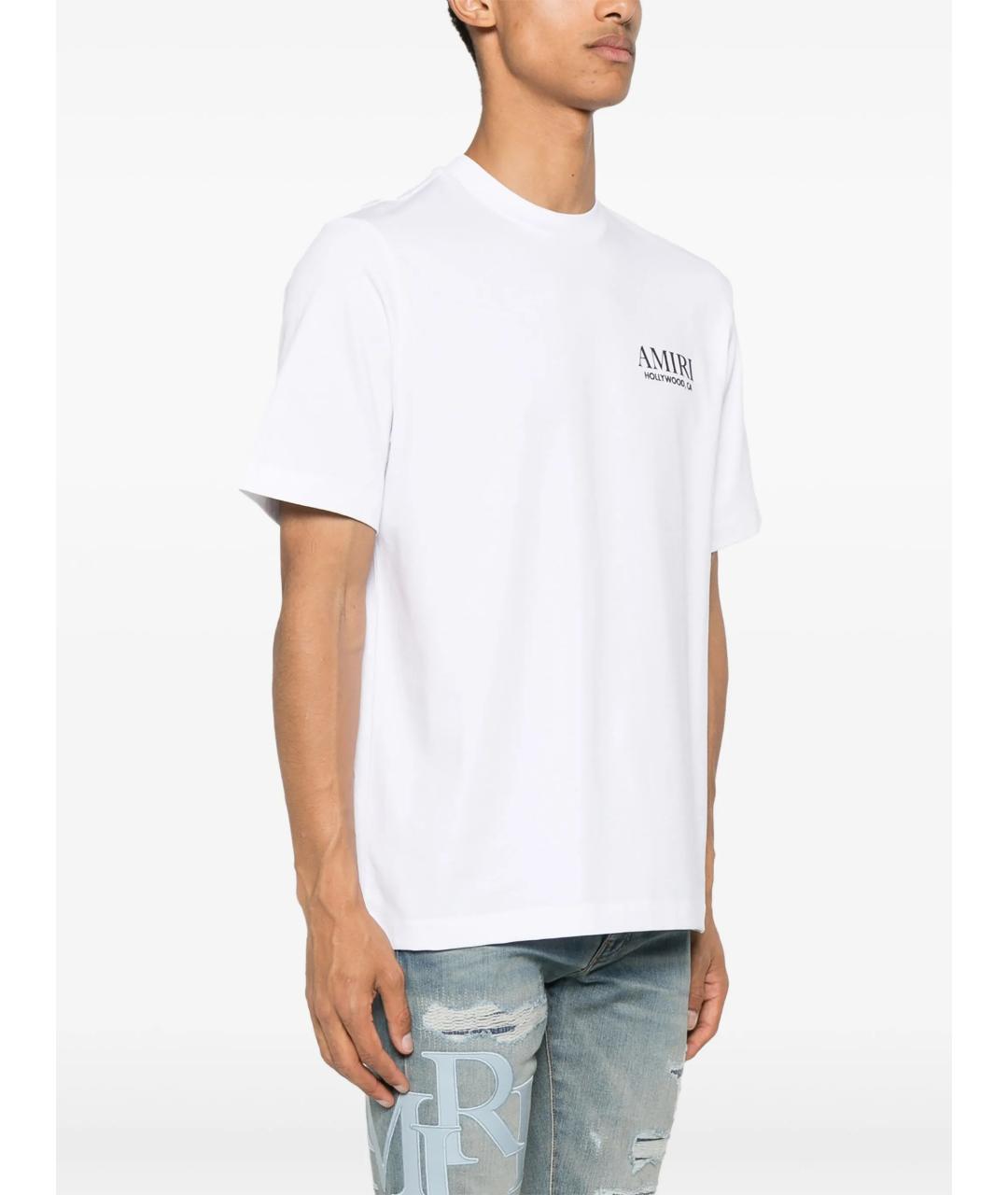 AMIRI Белая хлопковая футболка, фото 4