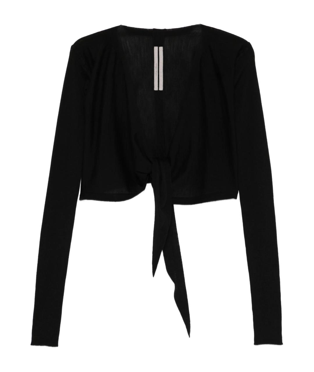 RICK OWENS Черный шерстяной кардиган, фото 1