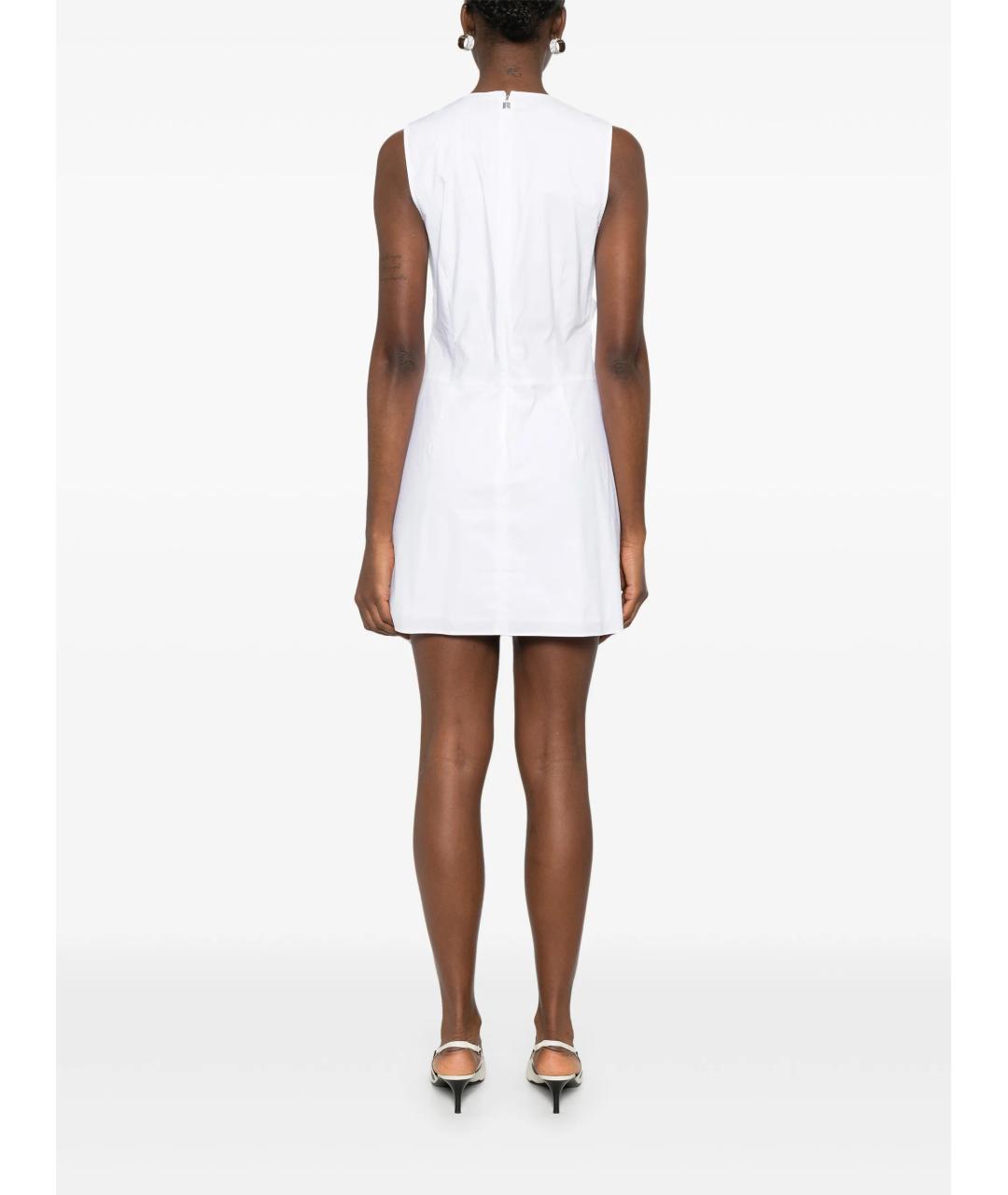 ROTATE Белое хлопковое коктейльное платье, фото 4