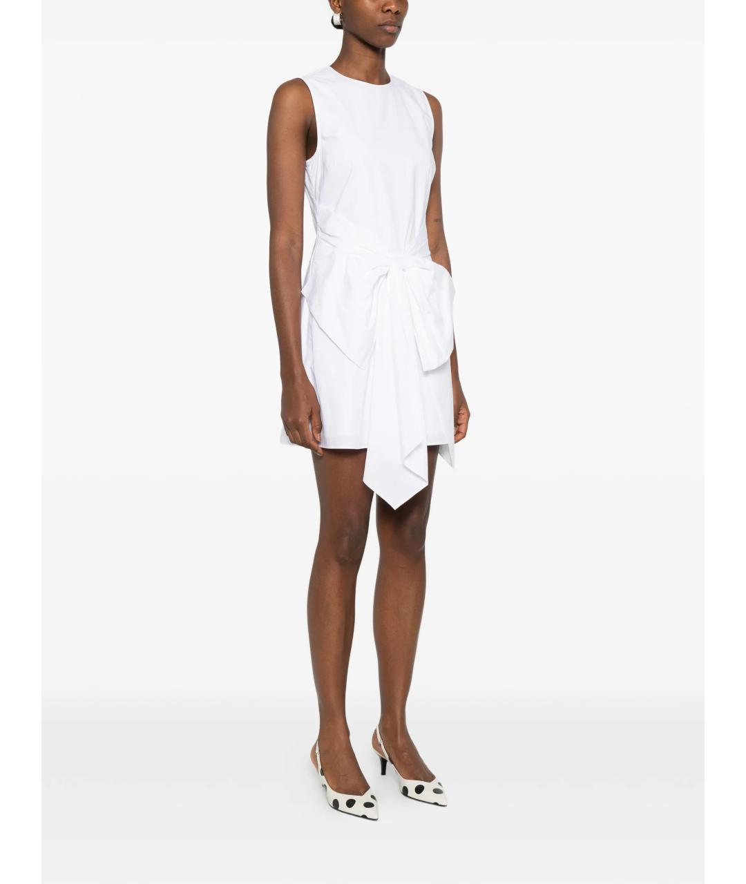 ROTATE Белое хлопковое коктейльное платье, фото 3