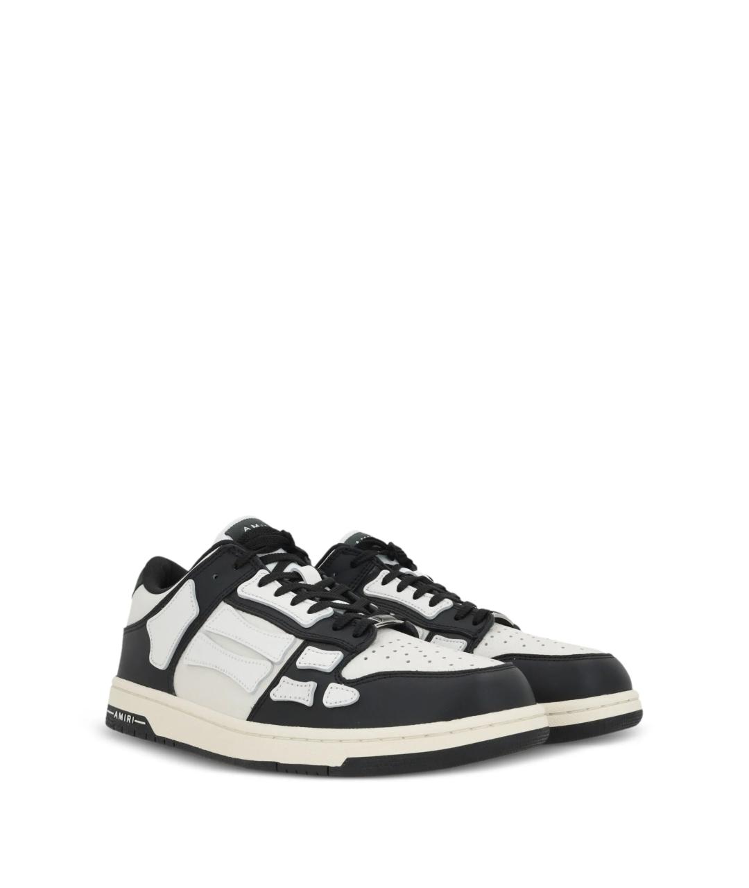 AMIRI Черные кожаные низкие кроссовки / кеды, фото 2
