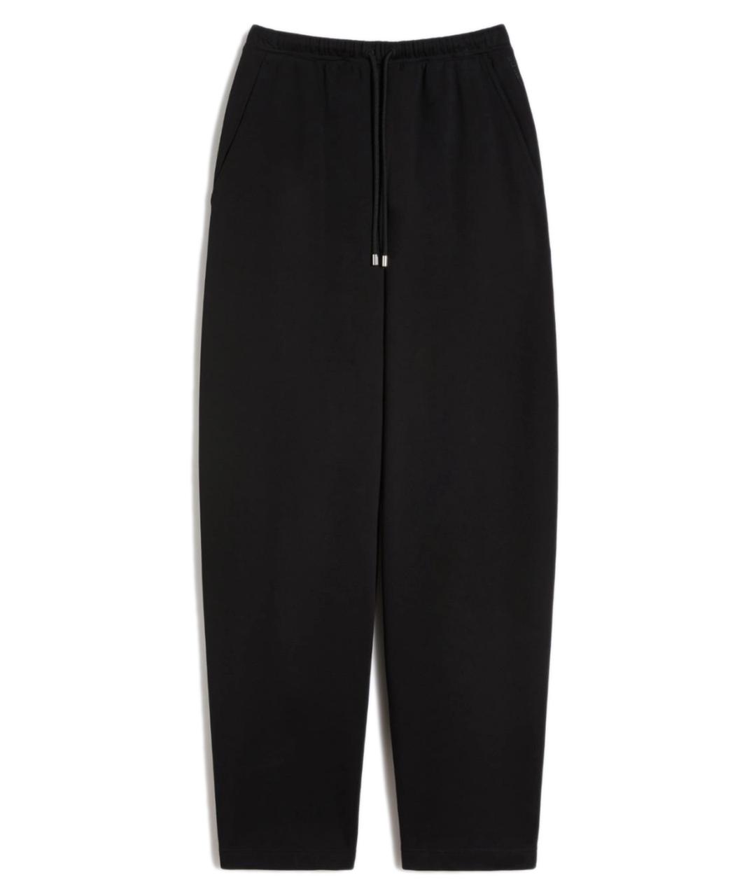 SPORTMAX Черные хлопковые прямые брюки, фото 1