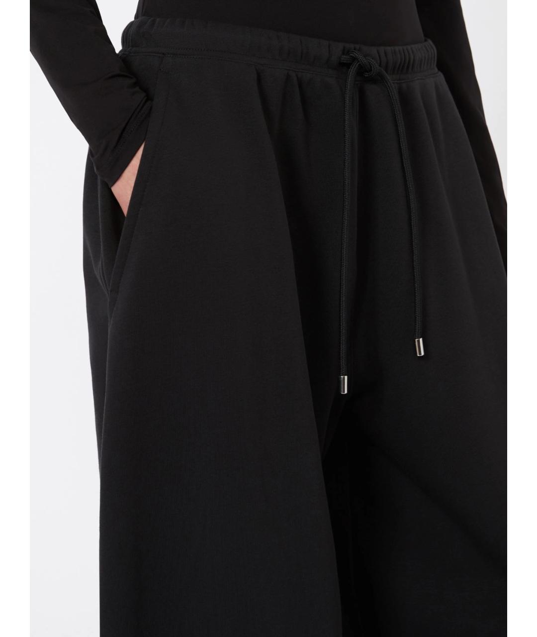 SPORTMAX Черные хлопковые прямые брюки, фото 5