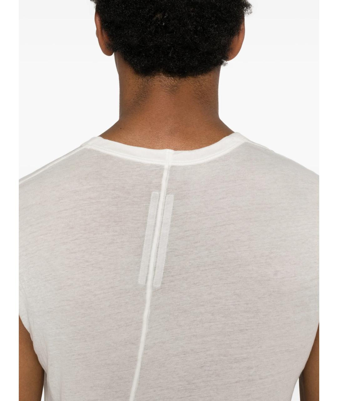 RICK OWENS Белая хлопковая майка, фото 5