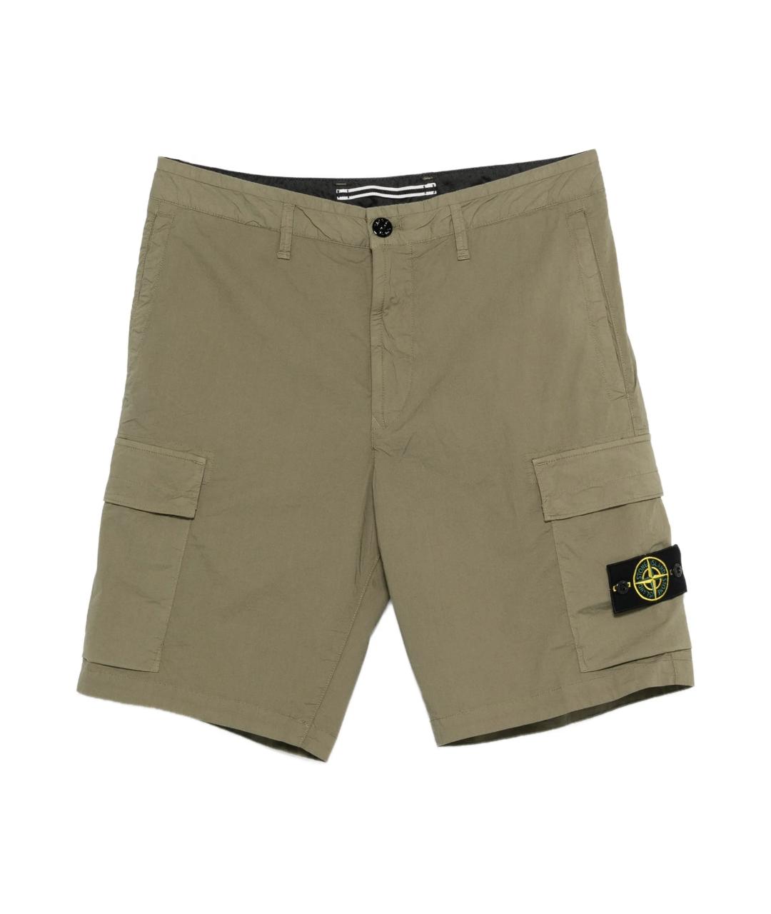 STONE ISLAND Зеленые шорты, фото 1