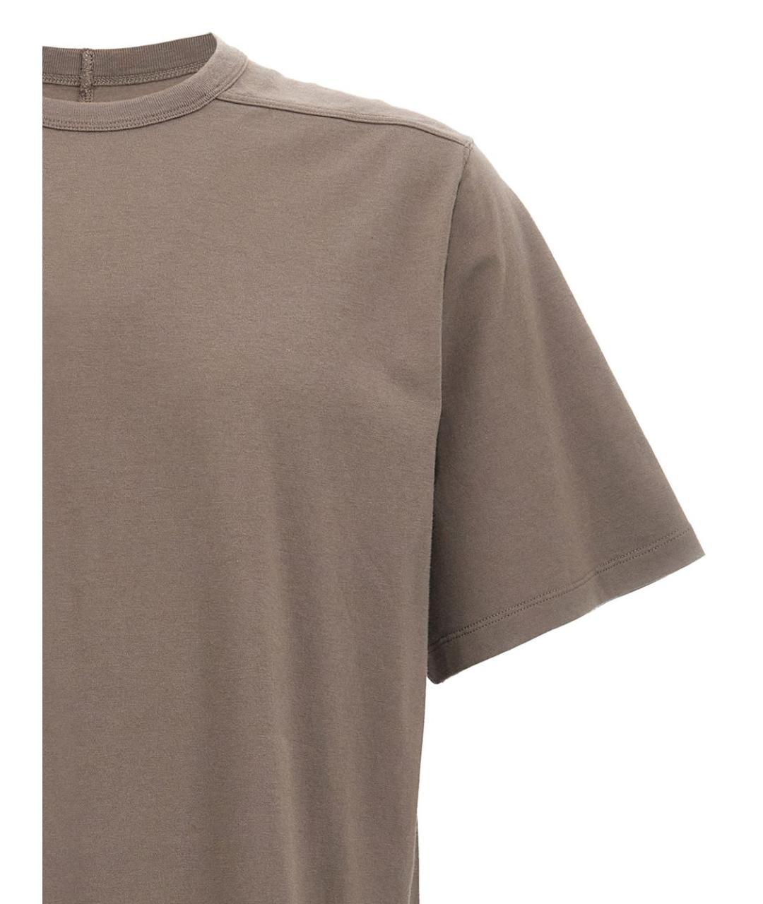 RICK OWENS Серая хлопковая футболка, фото 3