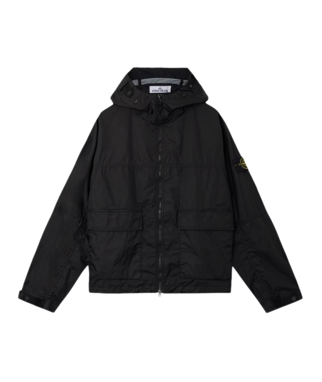 STONE ISLAND Черная синтетическая куртка, фото 1
