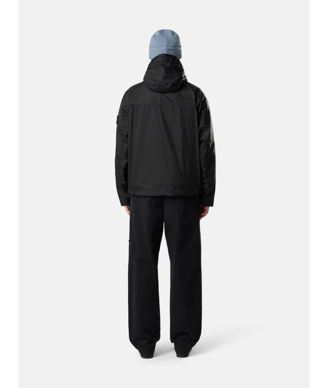 STONE ISLAND Черная синтетическая куртка, фото 6