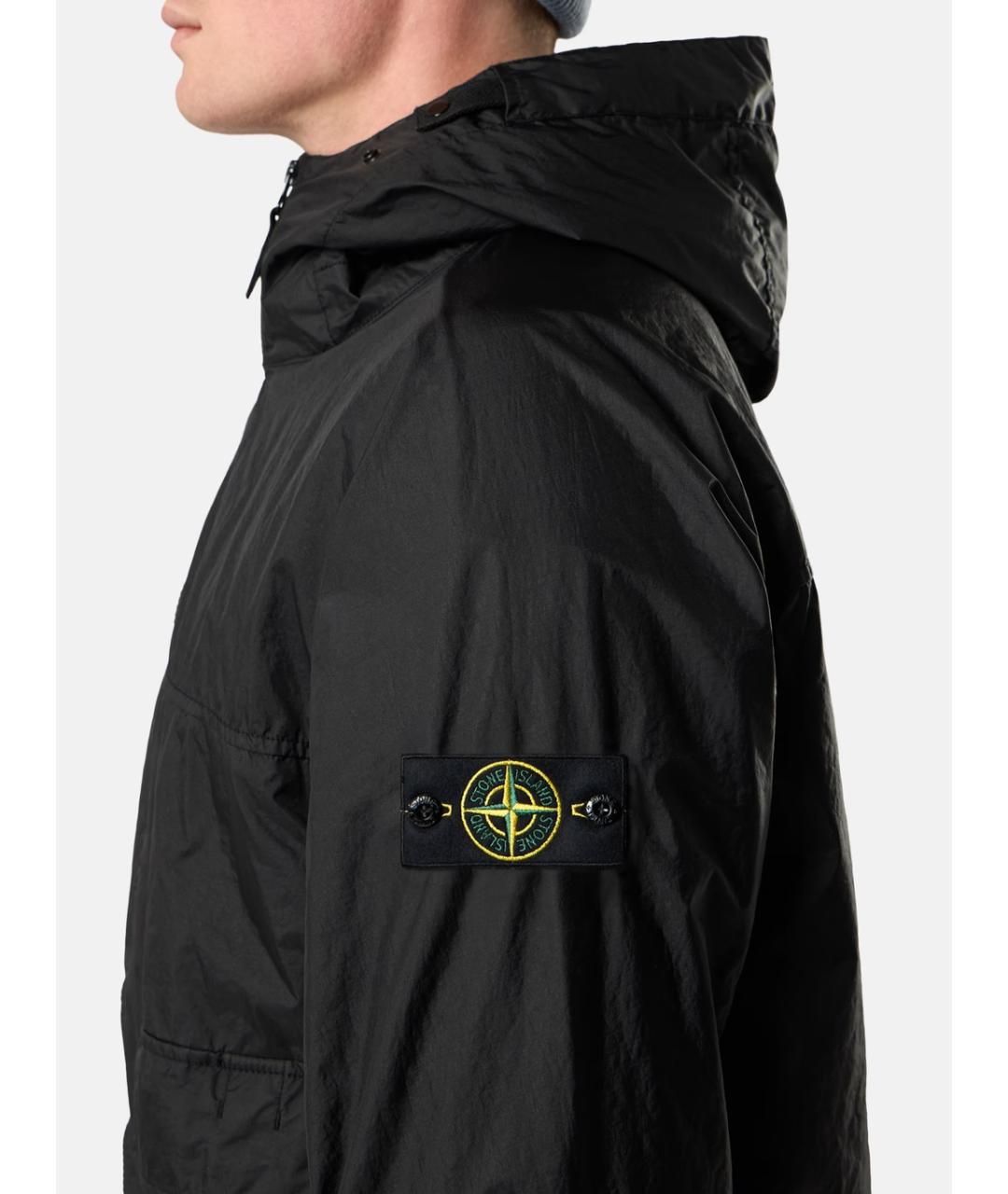 STONE ISLAND Черная синтетическая куртка, фото 4