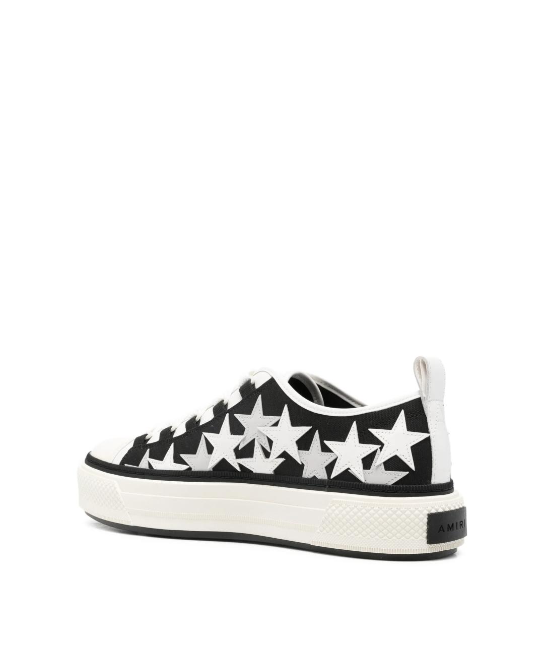 AMIRI Черные кожаные низкие кроссовки / кеды, фото 3