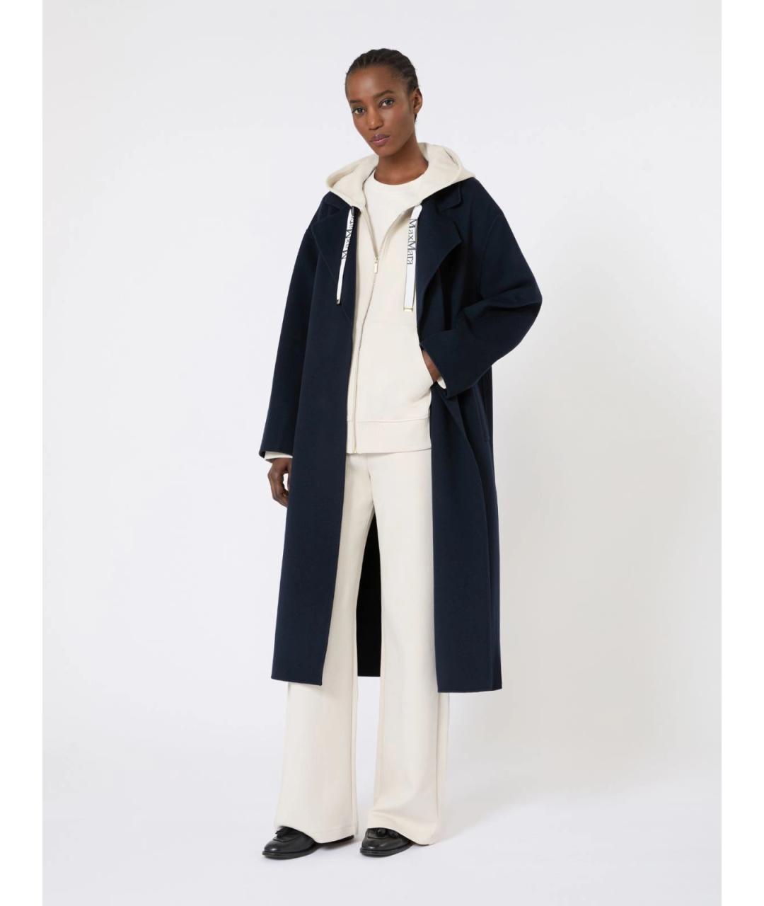 'S MAX MARA Белые хлопковые прямые брюки, фото 2