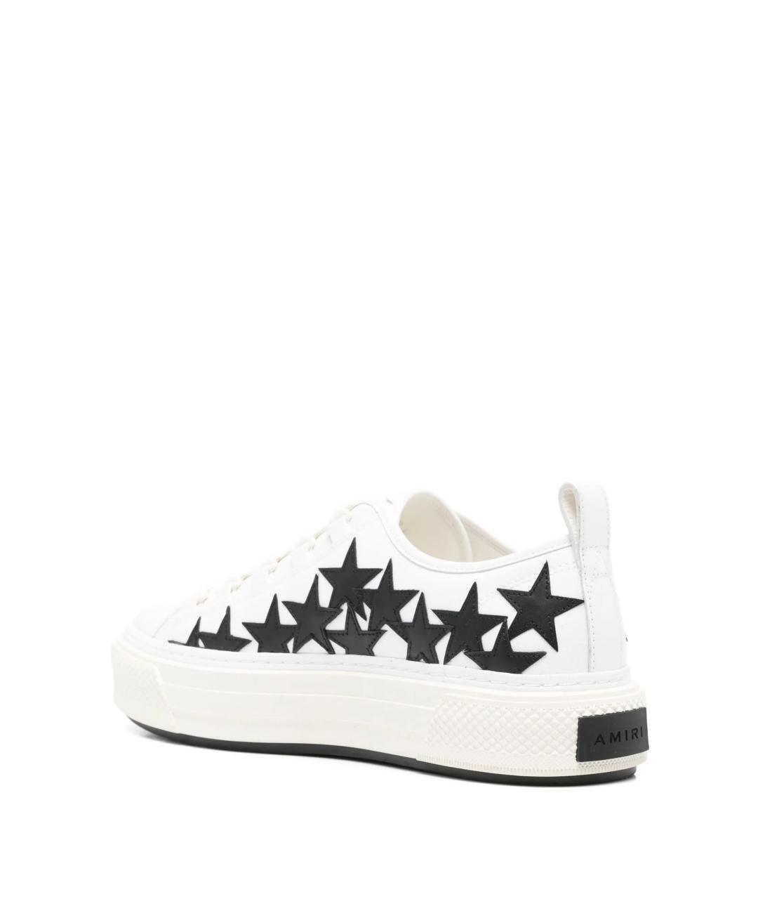 AMIRI Белые кожаные низкие кроссовки / кеды, фото 3