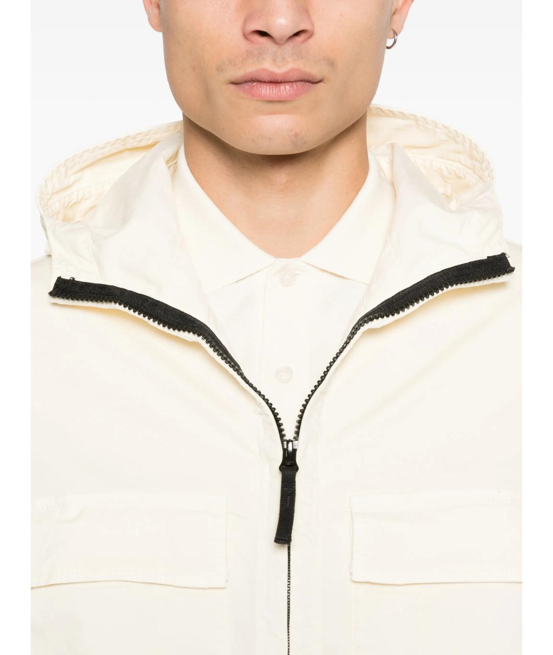 STONE ISLAND Белая хлопковая куртка, фото 5