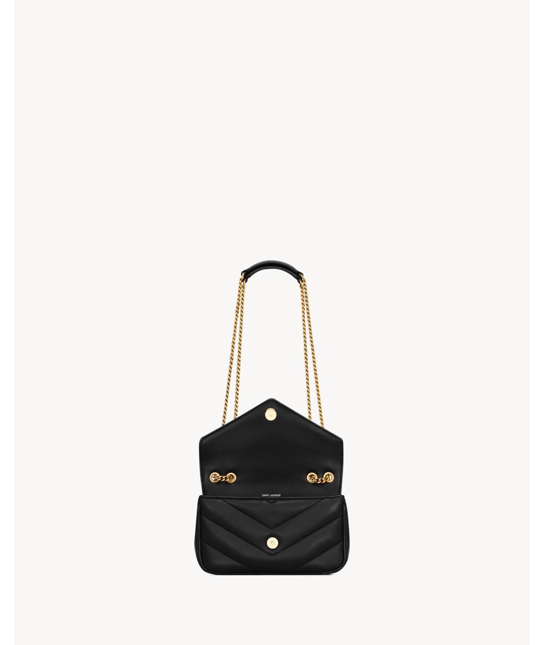 SAINT LAURENT Черная кожаная сумка через плечо, фото 5