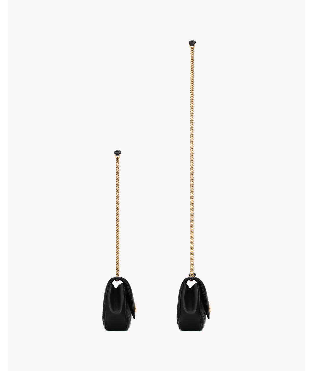 SAINT LAURENT Черная кожаная сумка через плечо, фото 4