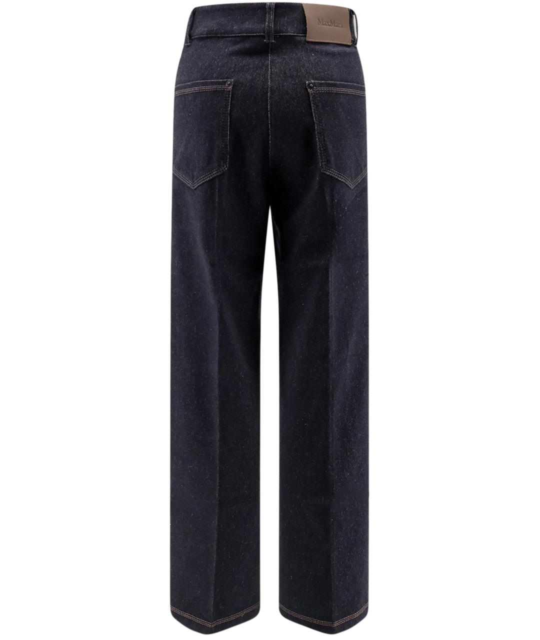 MAX MARA Синие хлопковые прямые джинсы, фото 2