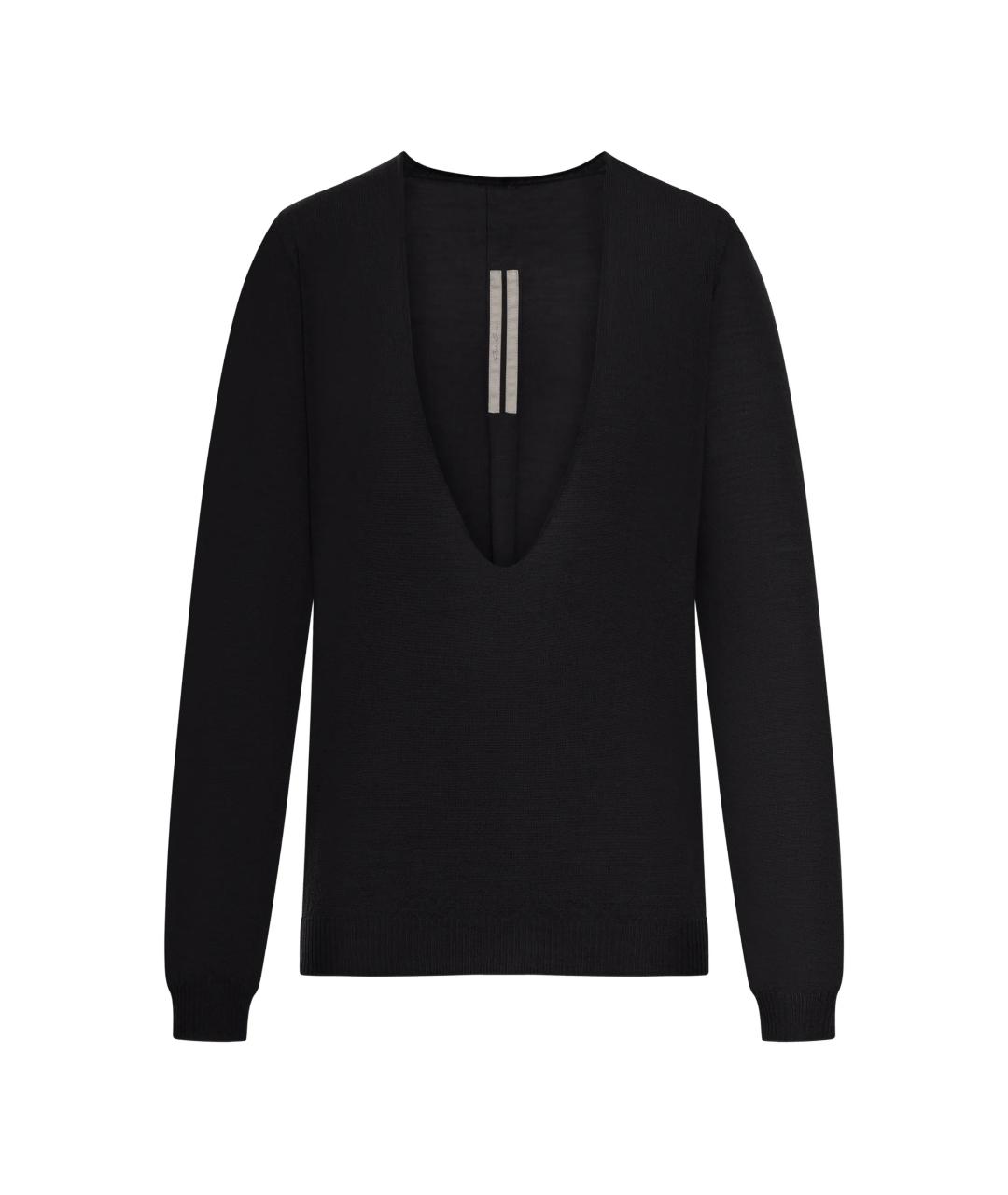 RICK OWENS Черный шерстяной джемпер / свитер, фото 1