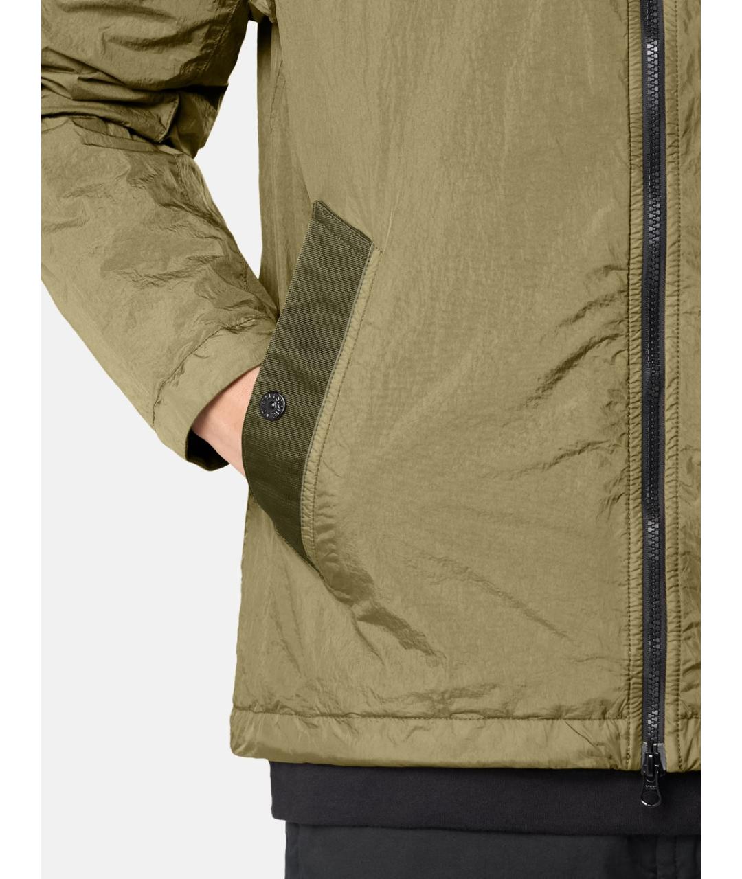 STONE ISLAND Зеленая полиамидовая куртка, фото 5