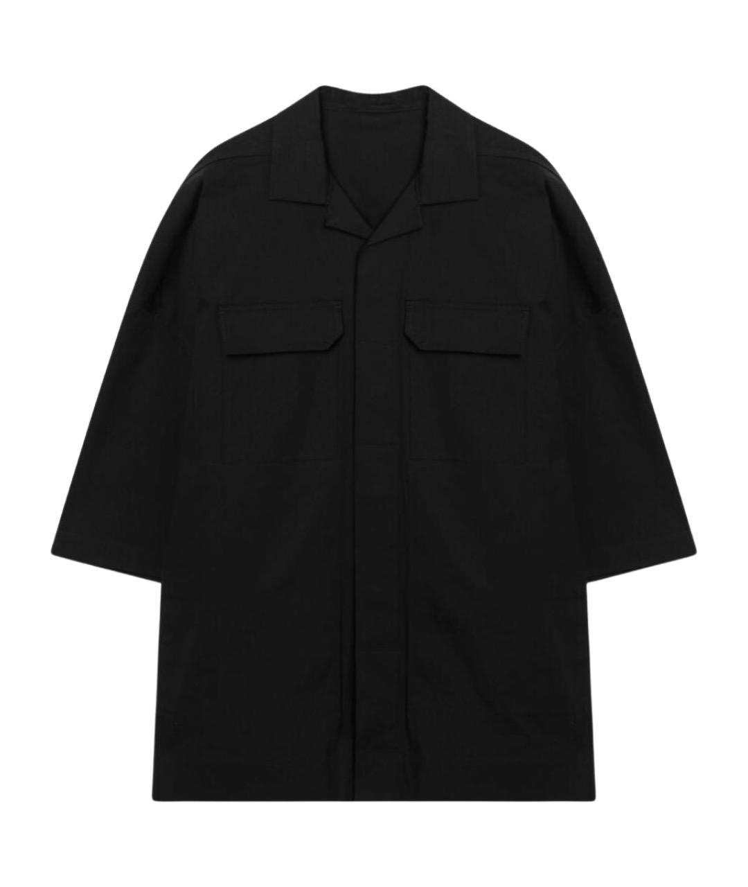 RICK OWENS Черная хлопковая кэжуал рубашка, фото 1