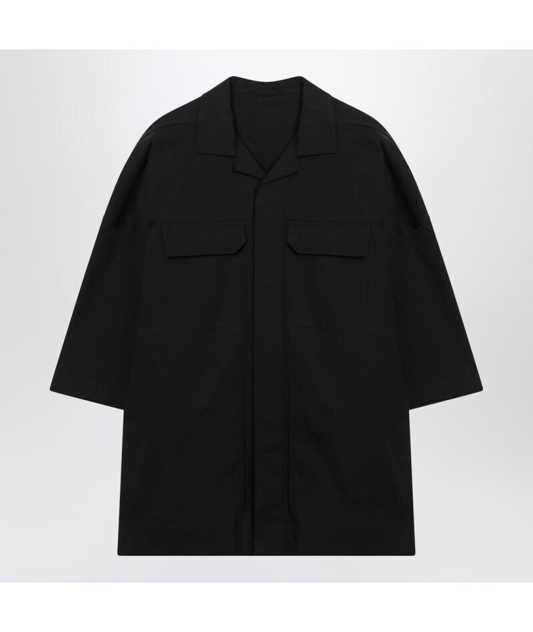 RICK OWENS Черная хлопковая кэжуал рубашка, фото 3