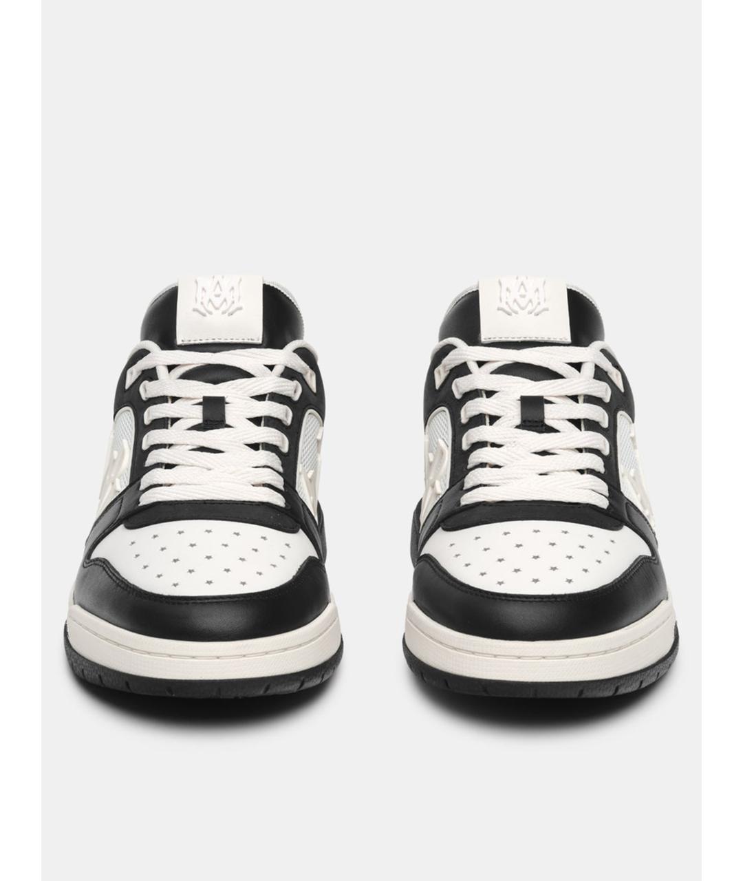 AMIRI Черные кожаные низкие кроссовки / кеды, фото 3